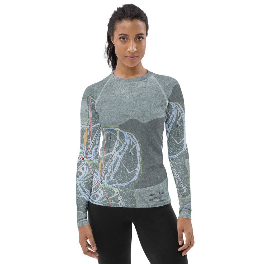 Lookout Pass, Idaho Ski Trail Map Women's Base Layers