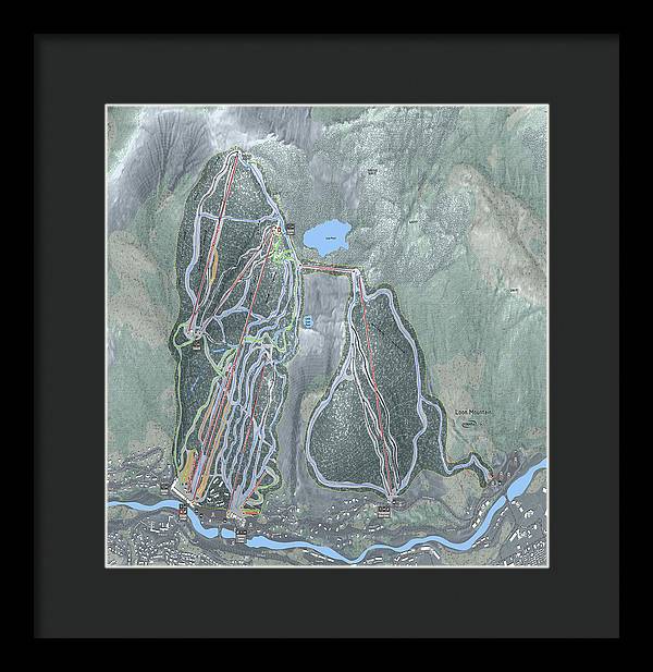 Loon Mountain Ski Trail Map - Framed Print - Powderaddicts