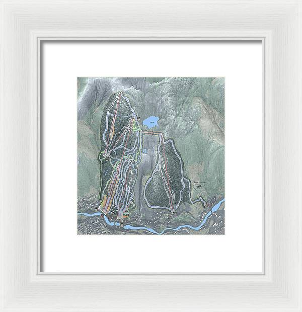 Loon Mountain Ski Trail Map - Framed Print - Powderaddicts