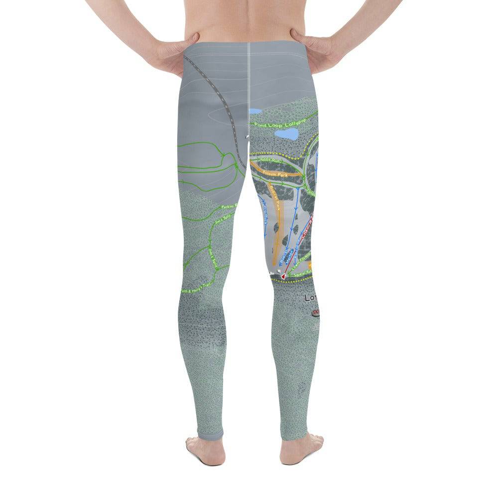 Lost Valley, Maine Ski Trail Map Men's Base Layer Bottom - Powderaddicts
