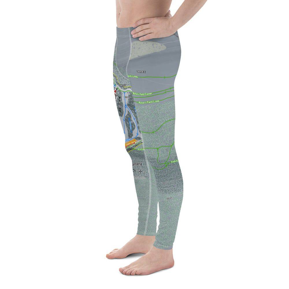 Lost Valley, Maine Ski Trail Map Men's Base Layer Bottom - Powderaddicts