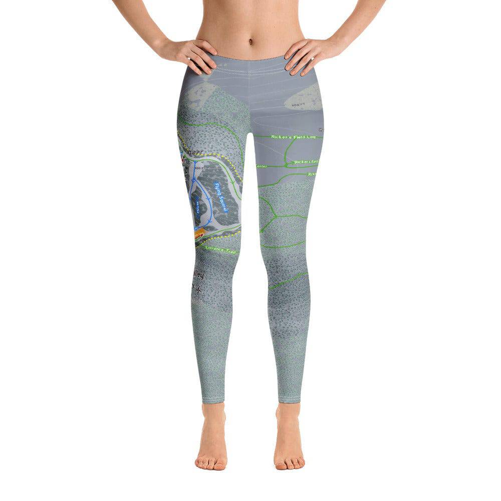 Lost Valley, Maine Ski Trail Map Women's Base Layer Bottom - Powderaddicts