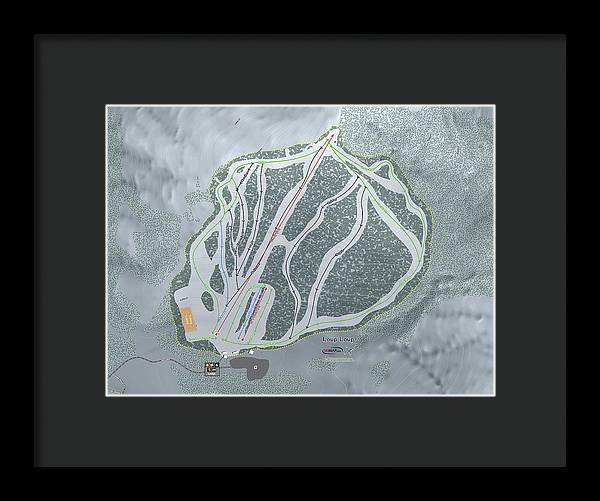 Loup Loup Ski Trail Map - Framed Print - Powderaddicts