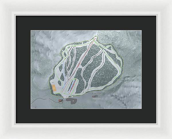 Loup Loup Ski Trail Map - Framed Print - Powderaddicts