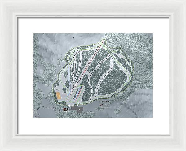 Loup Loup Ski Trail Map - Framed Print - Powderaddicts