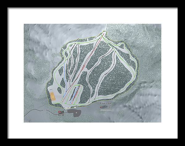 Loup Loup Ski Trail Map - Framed Print - Powderaddicts