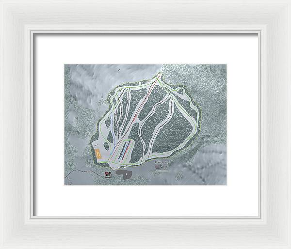 Loup Loup Ski Trail Map - Framed Print - Powderaddicts