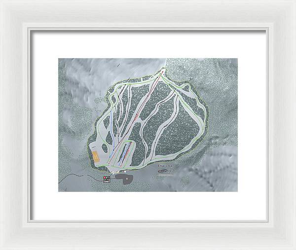 Loup Loup Ski Trail Map - Framed Print - Powderaddicts