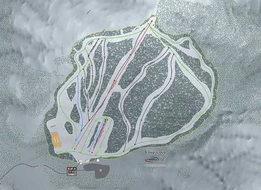 Loup Loup Ski Trail Map - Art Print - Powderaddicts