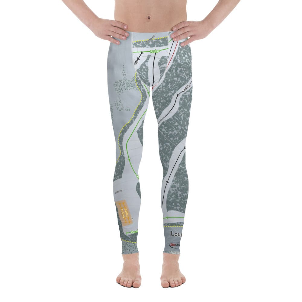 Loup Loup, Washington ski Trail Map Men's Base Layer Bottom