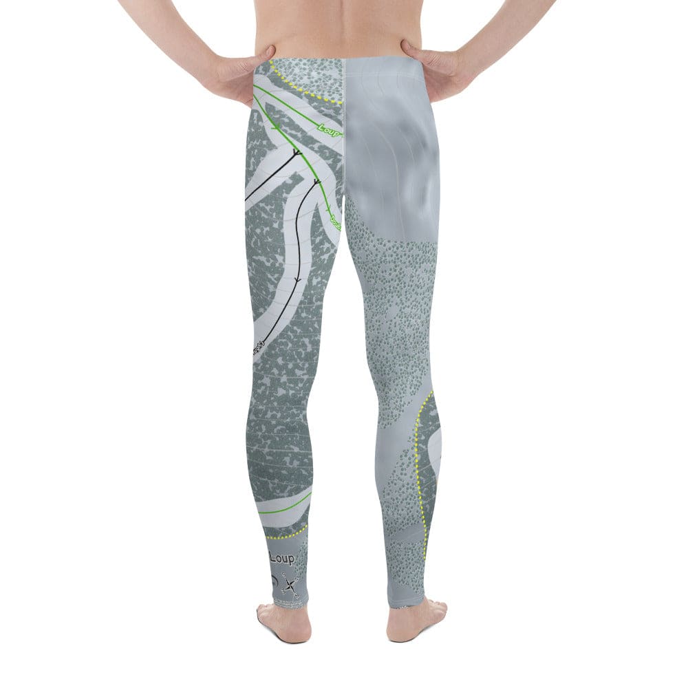 Loup Loup, Washington ski Trail Map Men's Base Layer Bottom - Powderaddicts