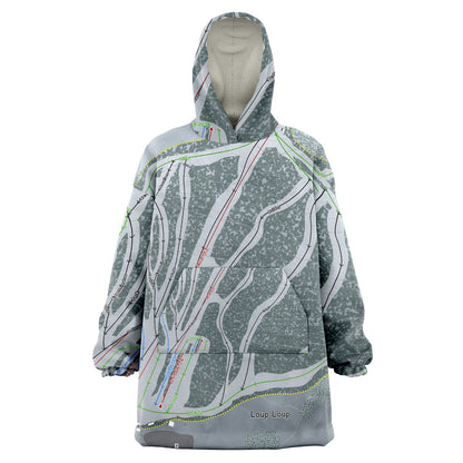 Loup Loup, Washington Ski Trail Map Snuggie - Powderaddicts