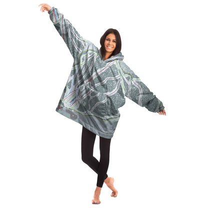 Loup Loup, Washington Ski Trail Map Snuggie - Powderaddicts