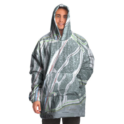 Loup Loup, Washington Ski Trail Map Snuggie - Powderaddicts