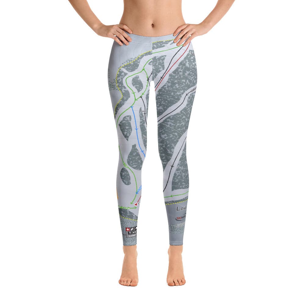 Loup Loup, Washington ski Trail Map Women's Base Layer Bottom - Powderaddicts