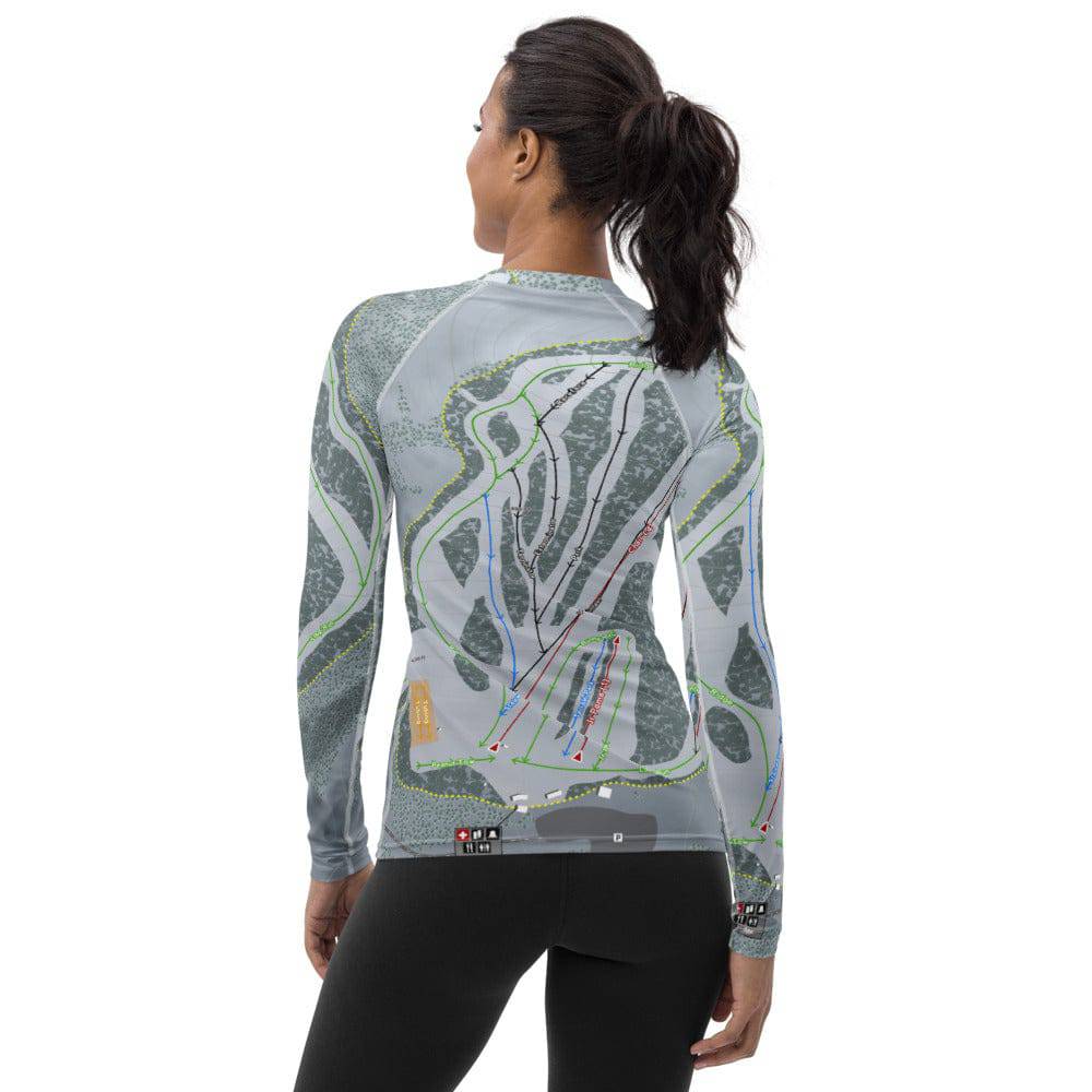 Loup Loup, Washington Ski Trail Map Women's Base Layer Top - Powderaddicts