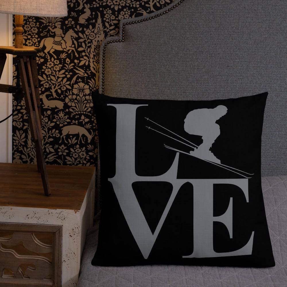 Love Ski Premium Pillow - Powderaddicts