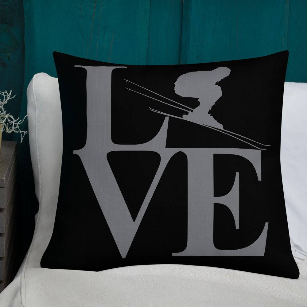 Love Ski Premium Pillow - Powderaddicts