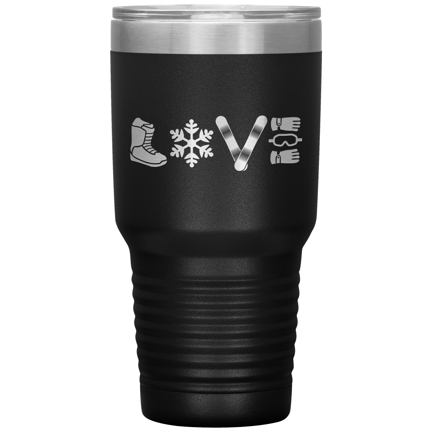 LOVE Snowboard 30oz Laser Etched Tumbler - Powderaddicts