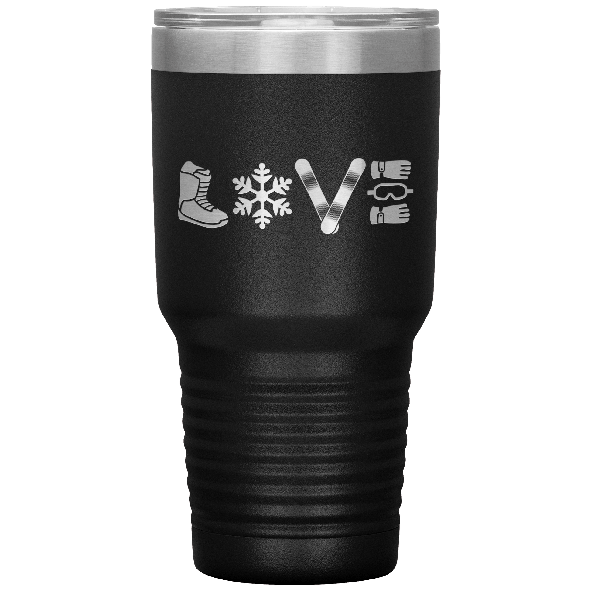 LOVE Snowboard 30oz Laser Etched Tumbler - Powderaddicts
