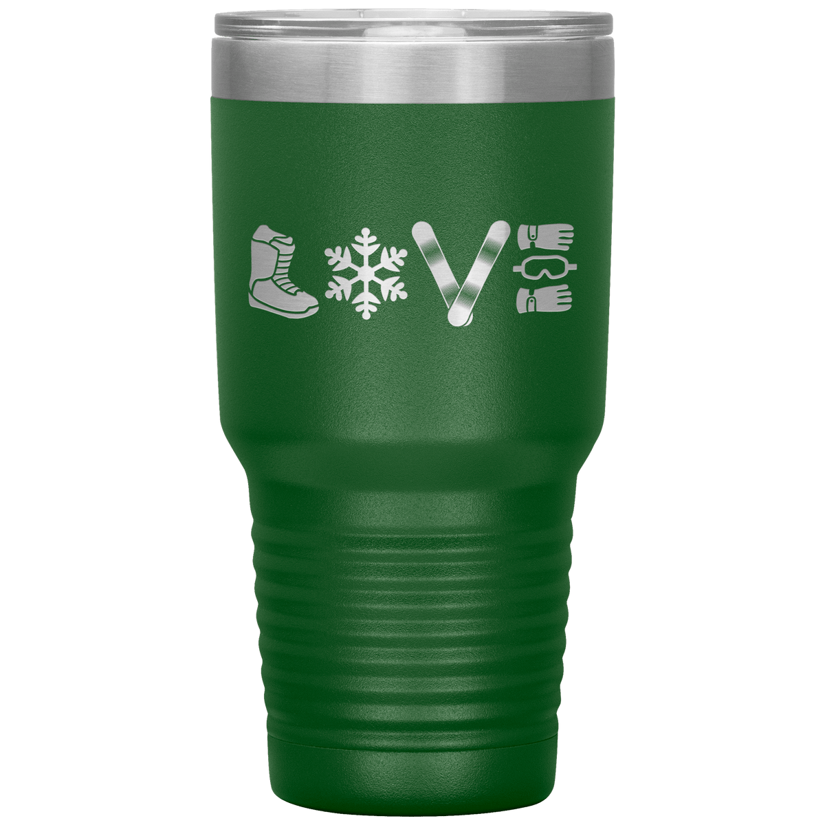 LOVE Snowboard 30oz Laser Etched Tumbler - Powderaddicts