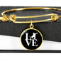 LOVE Snowboard Pendant Bangle - Powderaddicts