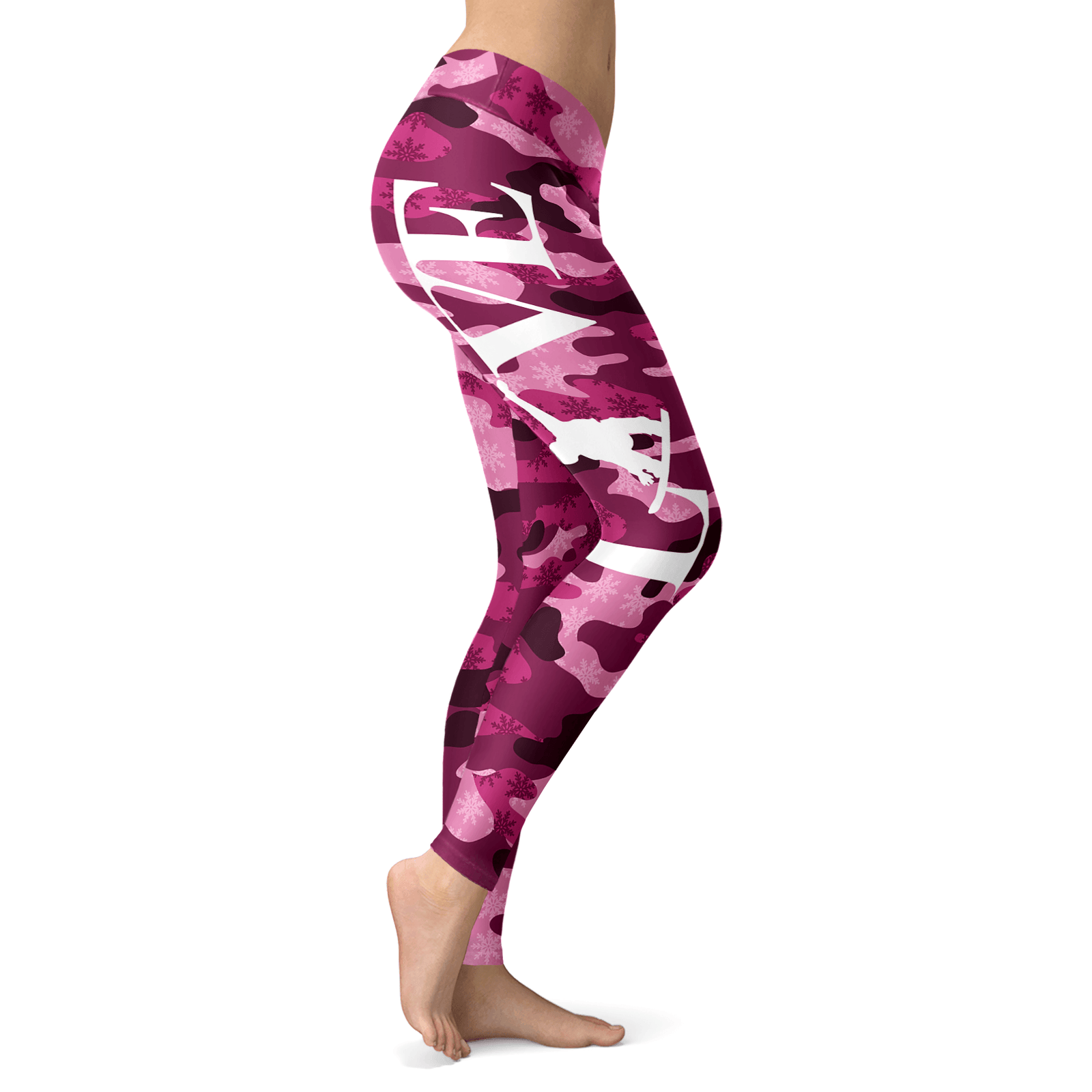 Love Snowboard Pink Pattern Leggings - Powderaddicts
