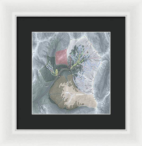 Loveland Ski Trail Map - Framed Print - Powderaddicts