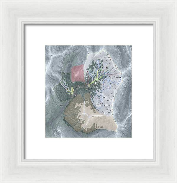 Loveland Ski Trail Map - Framed Print - Powderaddicts
