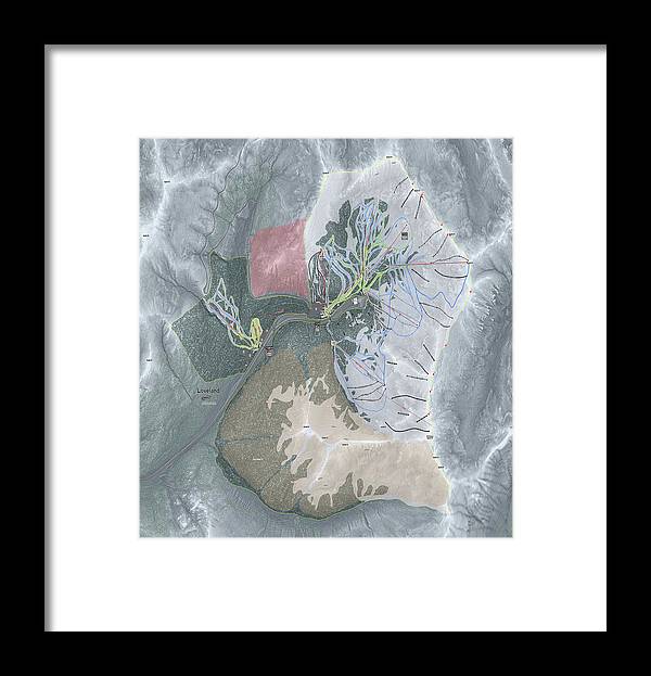 Loveland Ski Trail Map - Framed Print - Powderaddicts