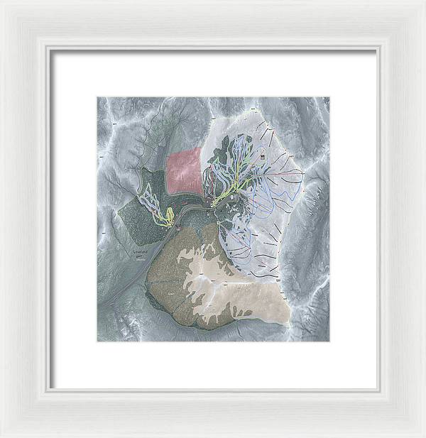 Loveland Ski Trail Map - Framed Print - Powderaddicts