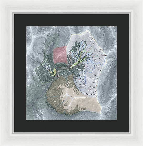 Loveland Ski Trail Map - Framed Print - Powderaddicts