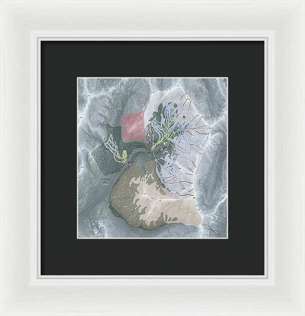 Loveland Ski Trail Map - Framed Print - Powderaddicts