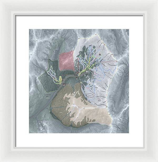 Loveland Ski Trail Map - Framed Print - Powderaddicts