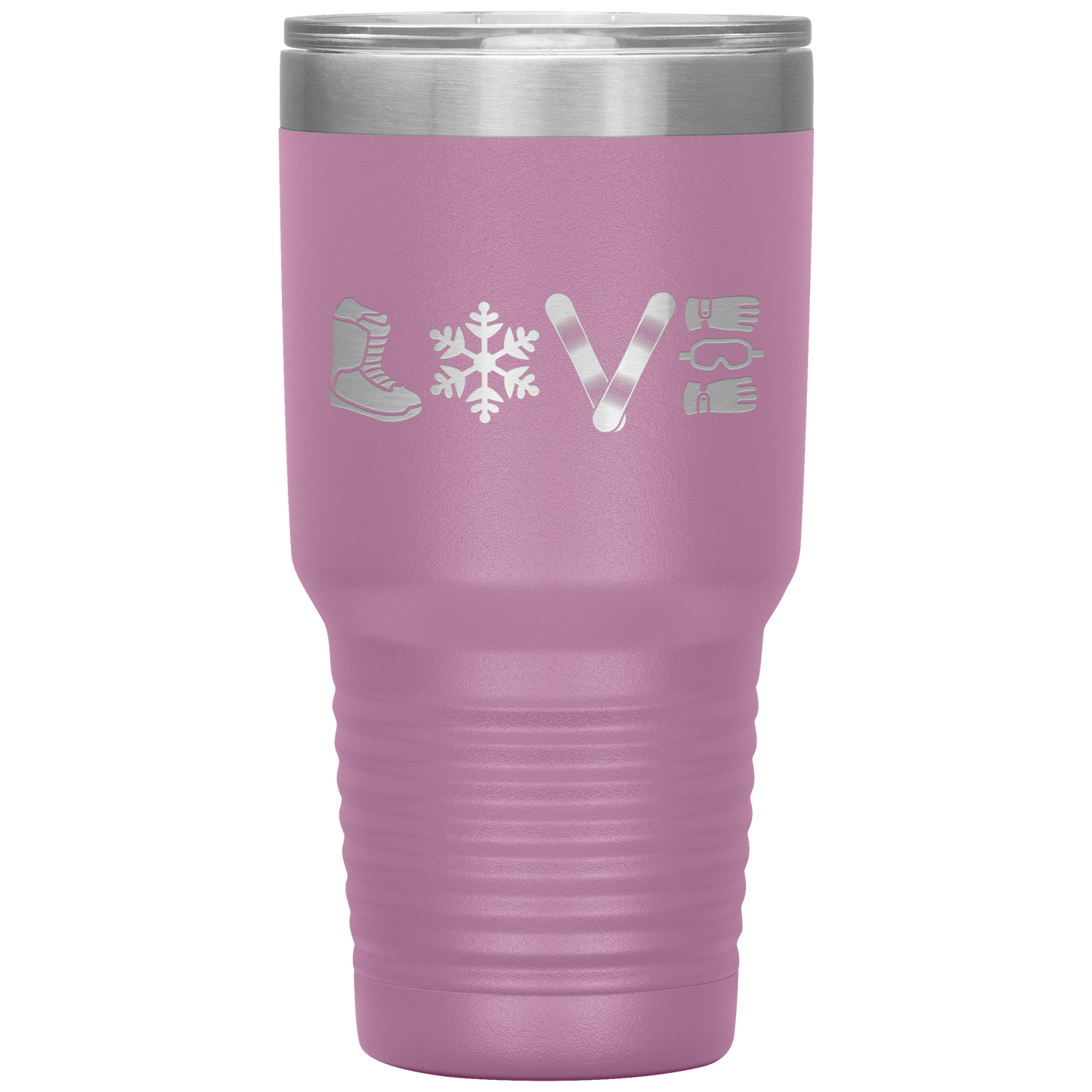 LOVE Snowboard 30oz Laser Etched Tumbler - Powderaddicts