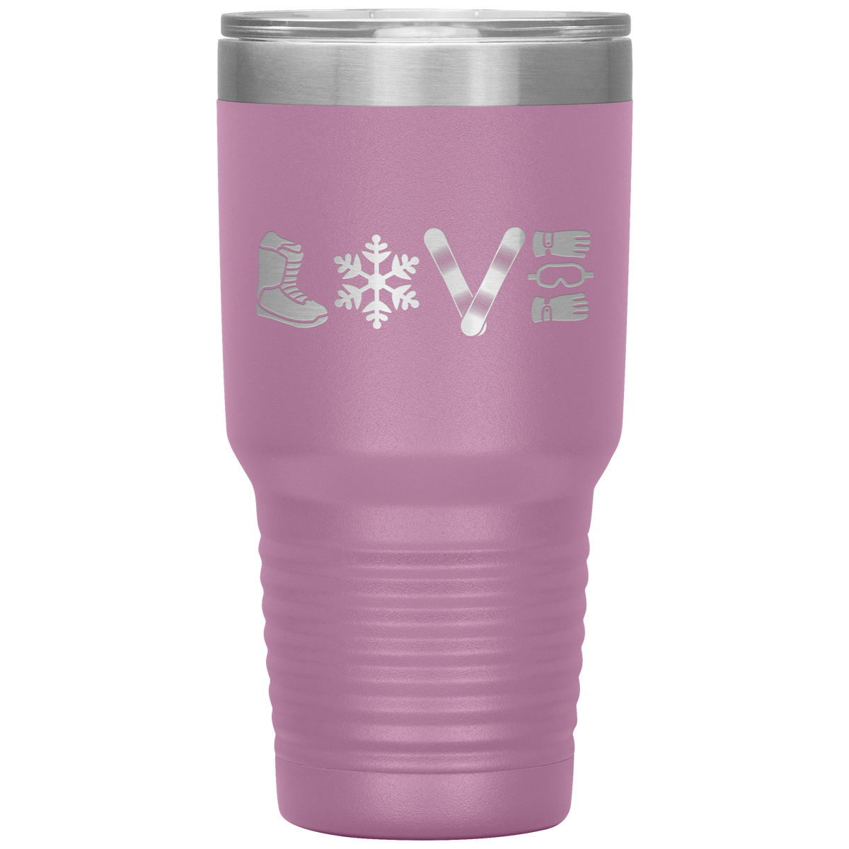 LOVE Snowboard 30oz Laser Etched Tumbler - Powderaddicts