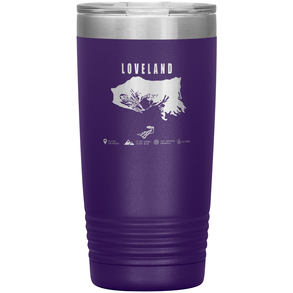 Loveland Colorado Ski Trail Map 20oz Tumbler - Powderaddicts