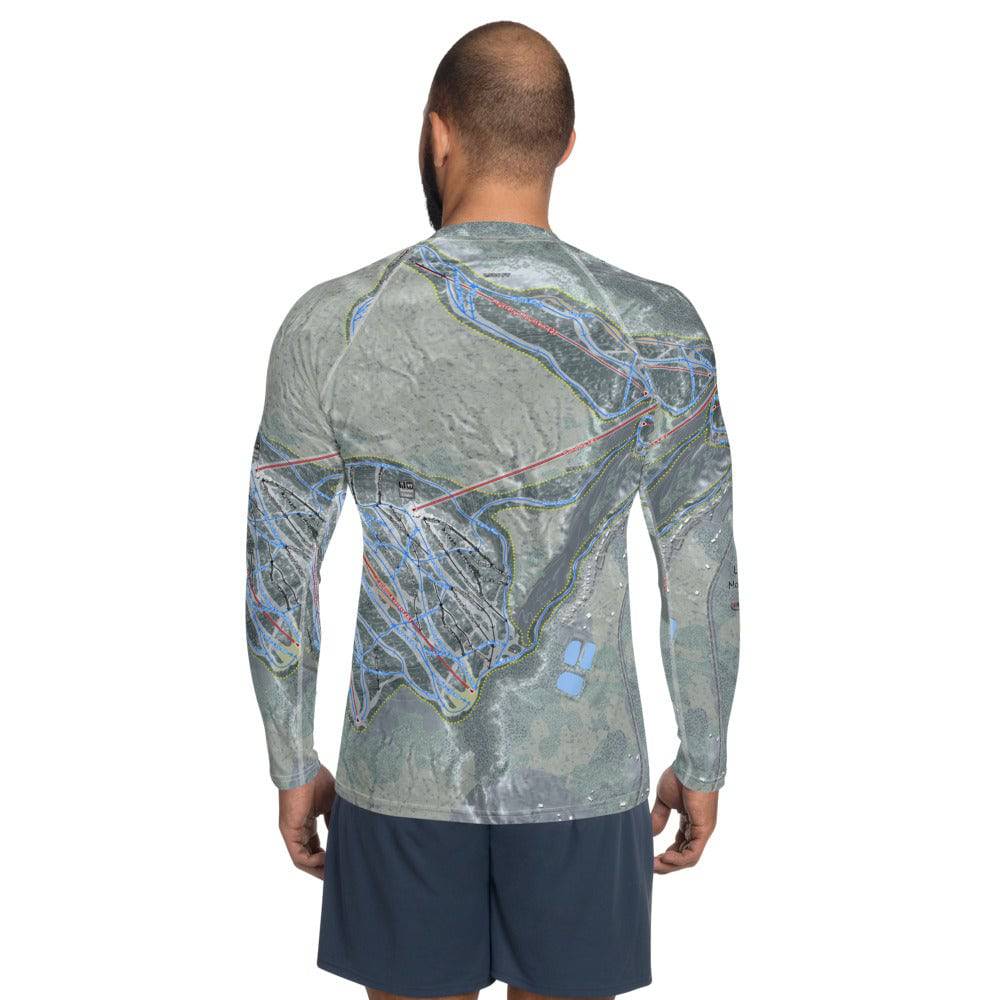 Lutsen Mountains, Minnesota Ski Trail Map Men's Base Layer Top - Powderaddicts