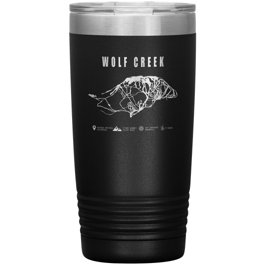 Wolf Creek Colorado Ski Trail Map 20oz Tumbler - Powderaddicts