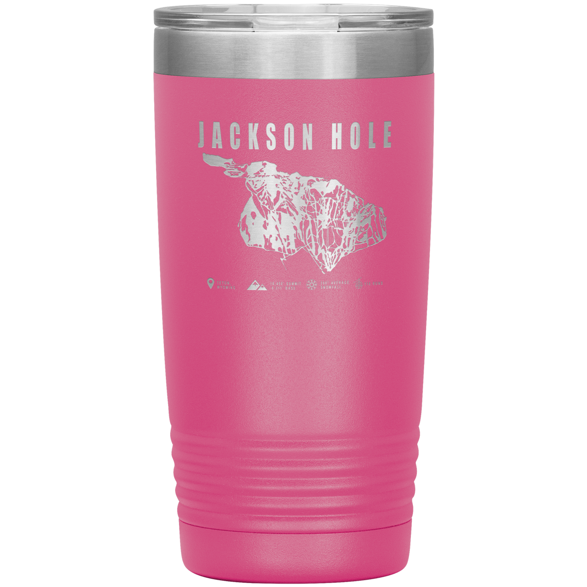Jackson Hole Wyoming Ski Trail Map 20oz Tumbler - Powderaddicts