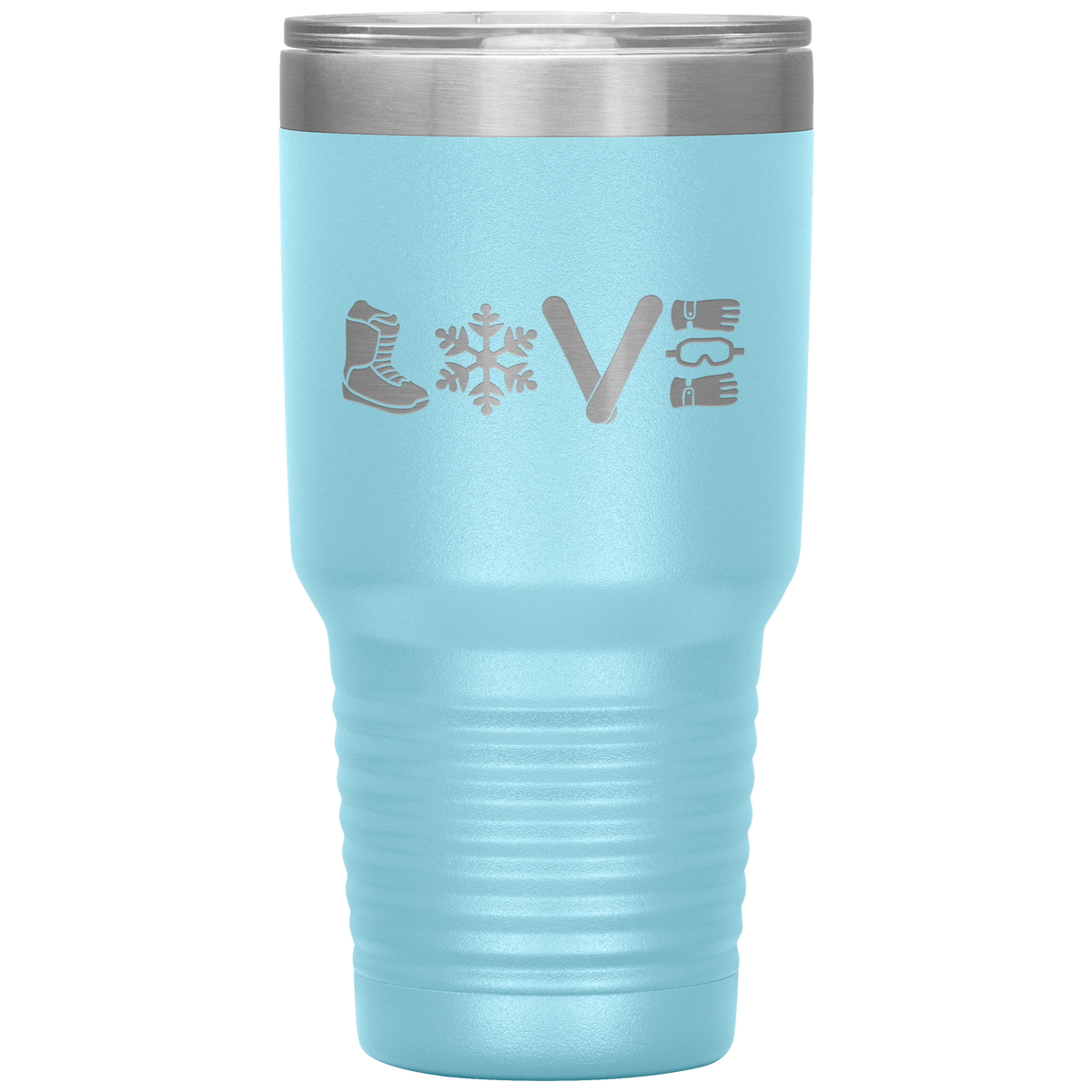 Love Snowboard Symbols 30oz Tumbler - Powderaddicts