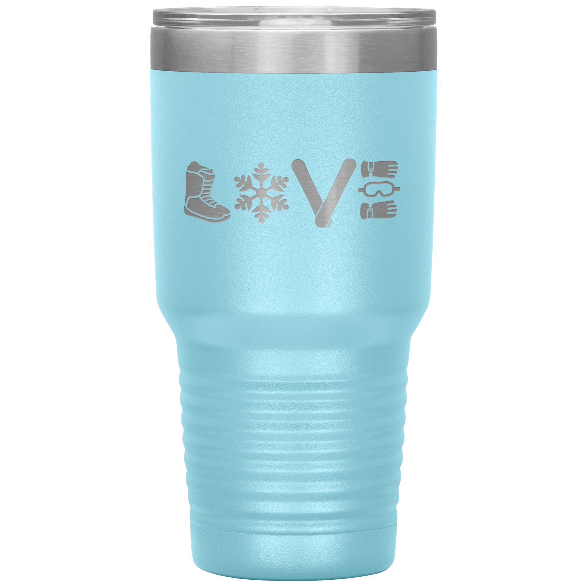 Love Snowboard Symbols 30oz Tumbler - Powderaddicts