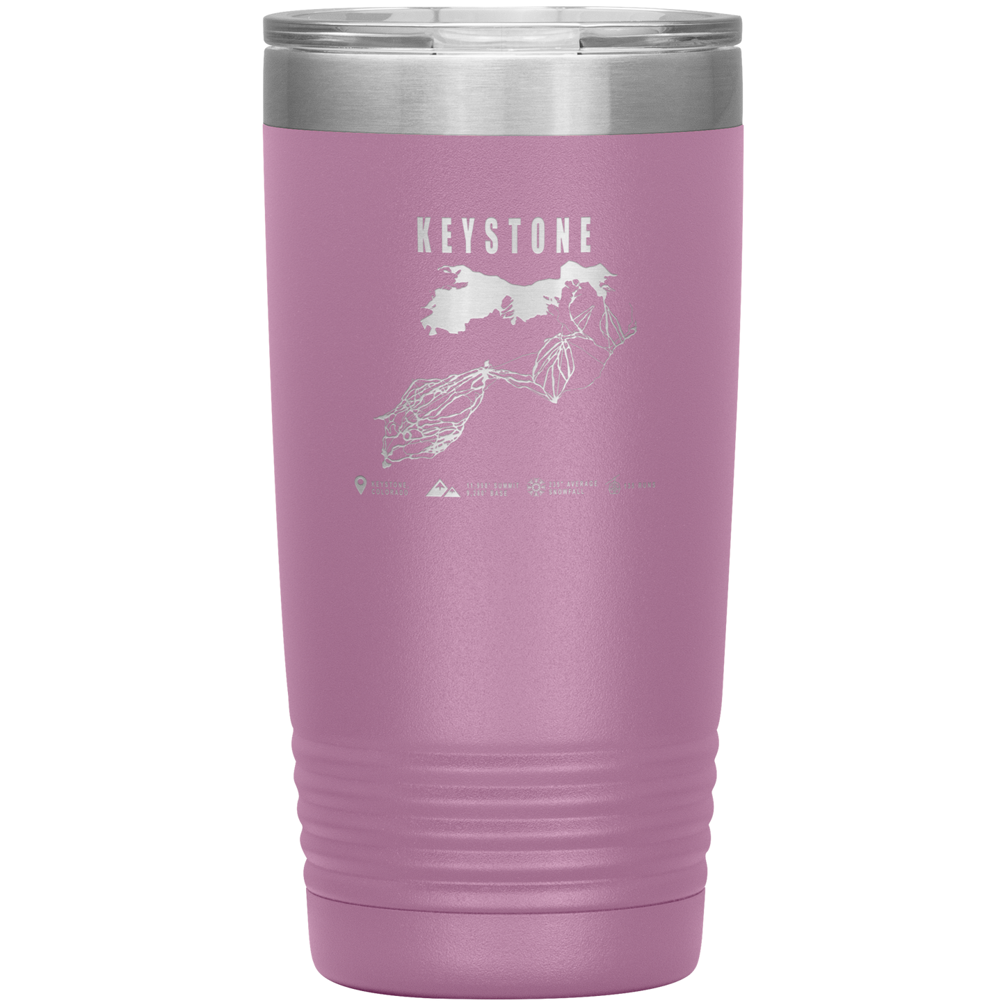 Keystone Colorado Ski Trail Map 20oz Tumbler - Powderaddicts