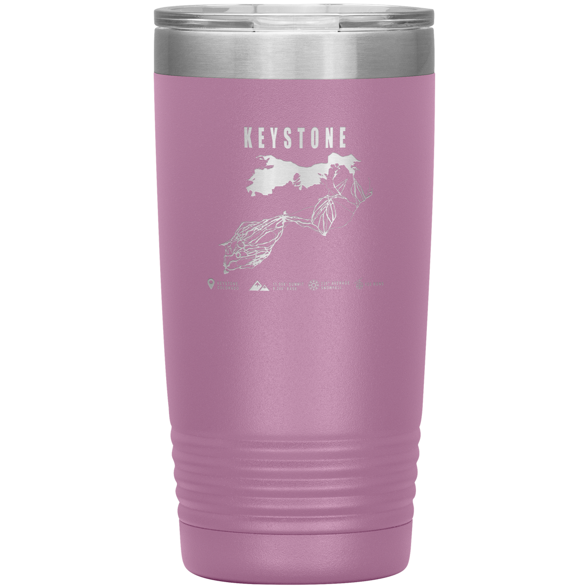 Keystone Colorado Ski Trail Map 20oz Tumbler - Powderaddicts