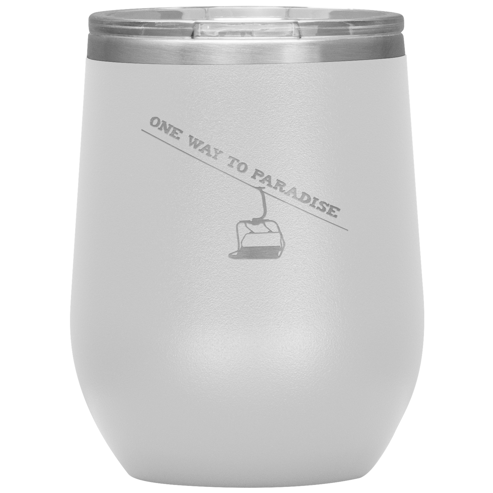 One Way To Paradise Wine 12oz Tumbler - Powderaddicts