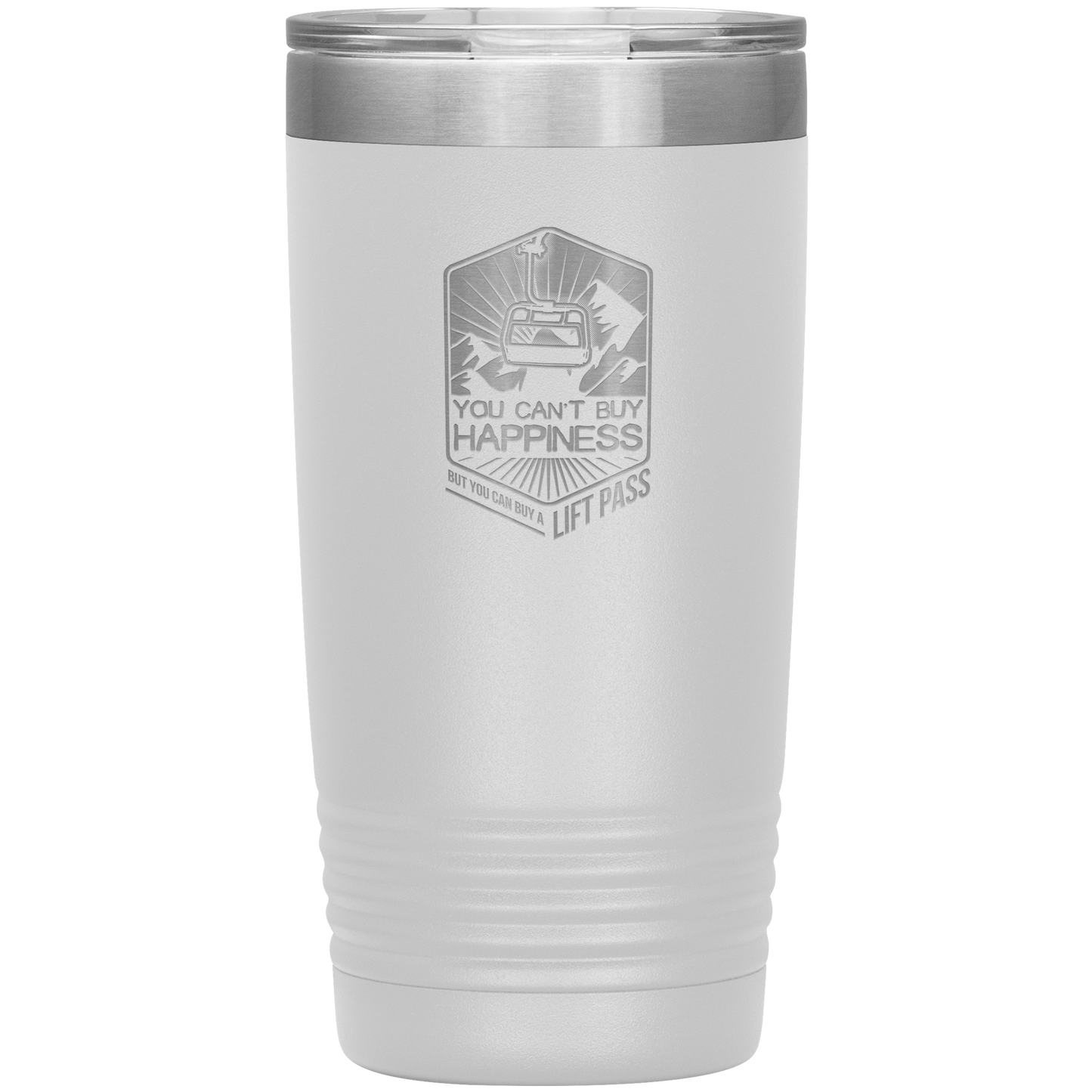 You Can't Buy Happiness But You Can Buy A Lift Pass 20oz Tumbler - Powderaddicts