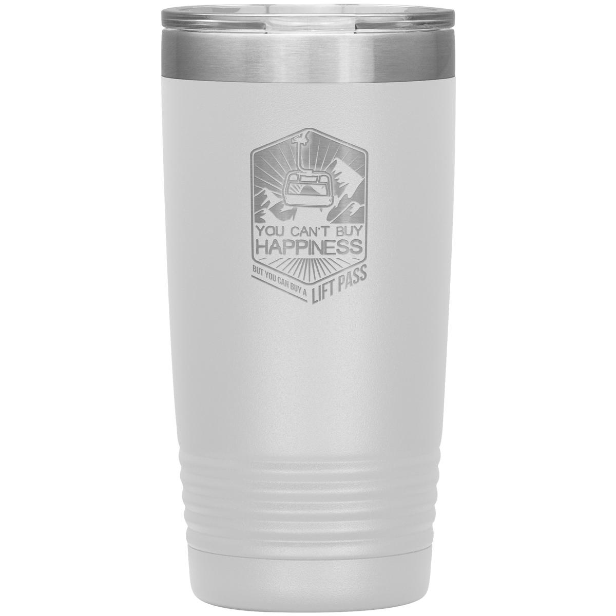 You Can't Buy Happiness But You Can Buy A Lift Pass 20oz Tumbler - Powderaddicts