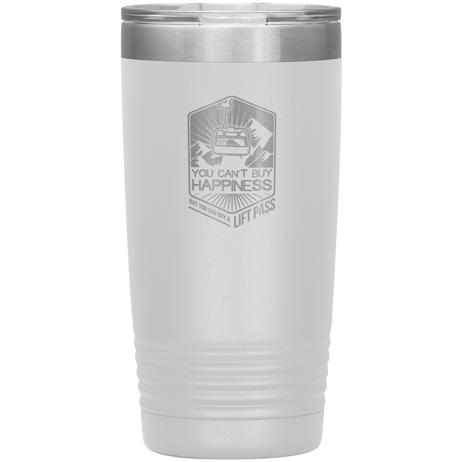 You Can't Buy Happiness But You Can Buy A Lift Pass 20oz Tumbler - Powderaddicts