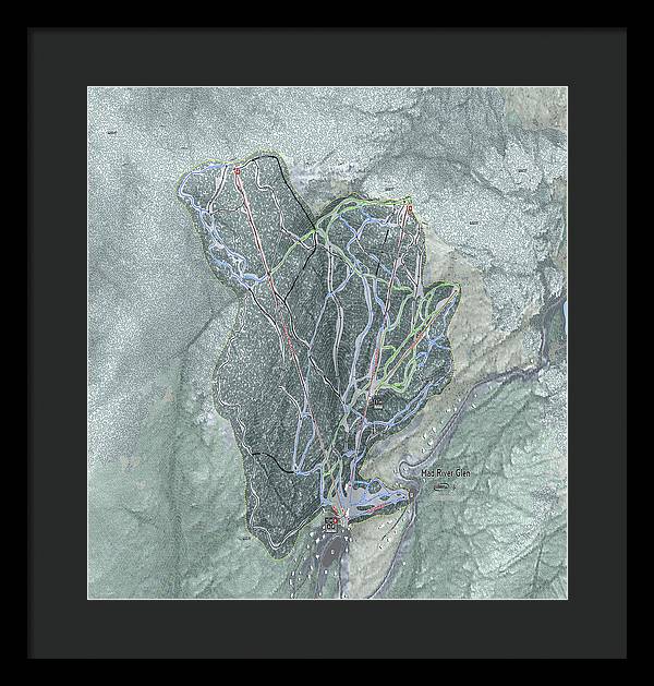 Mad River Glen Ski Trail Map - Framed Print - Powderaddicts