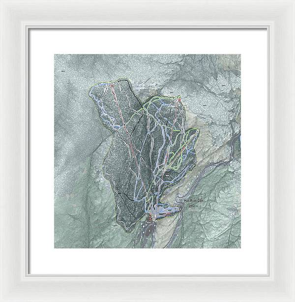 Mad River Glen Ski Trail Map - Framed Print - Powderaddicts